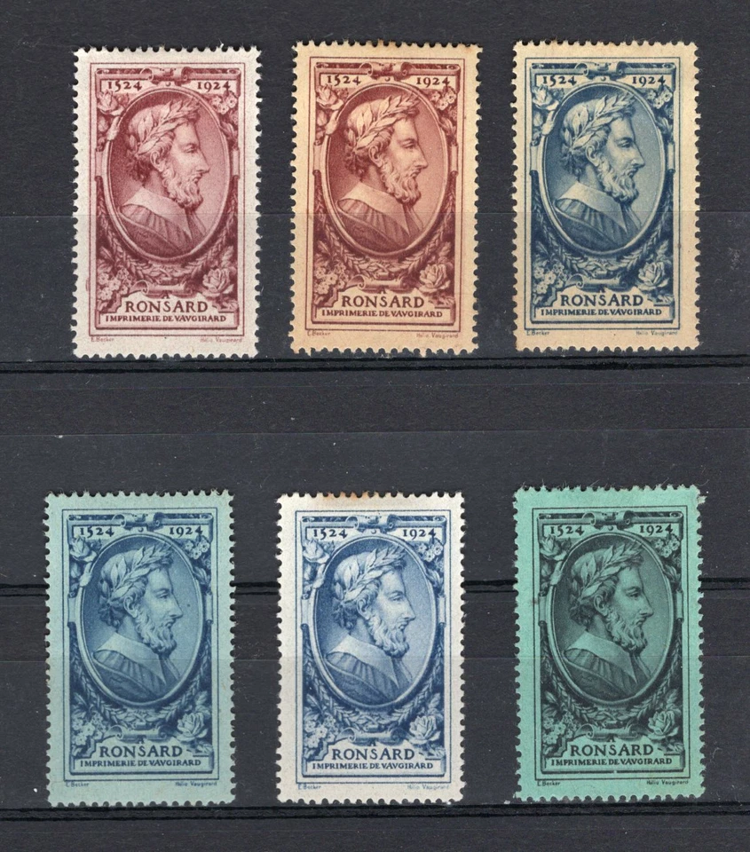 FRANCE, 6 CINDERELLAS, RONSARD POLTA, MH, VF - Image 1 of 1