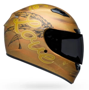 Bell Qualifier DLX Mips Full Face Hart Luck Live Matte Gold Motorcycle Helmet - Picture 1 of 5