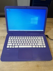 HP Stream 11-ah013wm Laptop 11.6" HD Intel N3060 4GB RAM 32GB eMMC win10 Purple - Picture 1 of 9