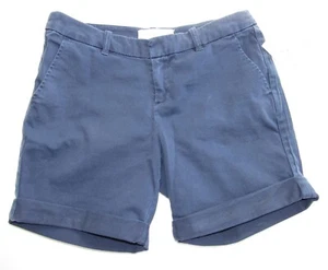 $148 NWT JOIE Navy Blue Elyssa Cotton Relax Cuff Shorts TIMELESS ESSENTIAL Sz 2 - Picture 1 of 11