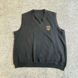 Cutter & Buck Vest Mens Extra Large Black Sweater Golf Golfer Sleeveless Cotton* - Picture 1 of 10