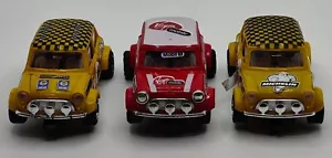 Vintage 3 x Scalextric Rally Mini Coopers C7. 2 X Yellow, 1 X Red. Bench Tested - Picture 1 of 24