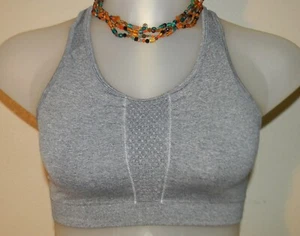 ATHLETA 983407 Sprint Laser Cut Sports Bra Seamless Gray Small Wirefree S * - Picture 1 of 5