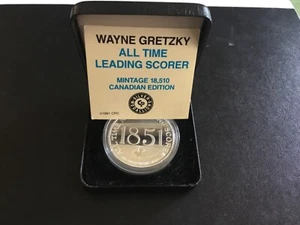 Wayne Gretzky .999 Pure 1 oz silver coin All time Scoring 1851 - Picture 1 of 2