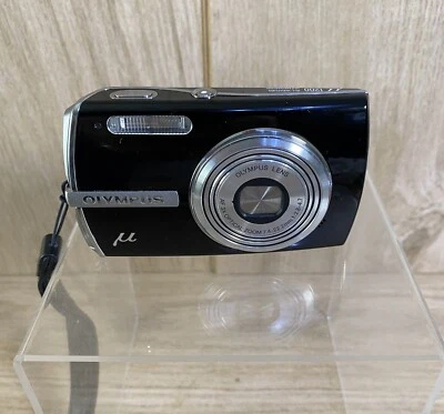 Olympus Mju U 1200 12MP All-Weather Digital Compact Camera 3x Zoom Black Tested - Image 1 of 4