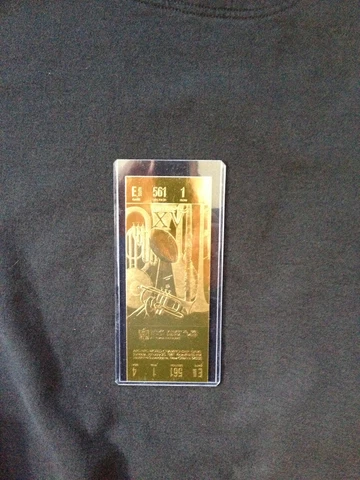 Oakland Raiders vs. Philadelphia Eagles Super Bowl XV 22kt Gold Ticket (NEW) Cover