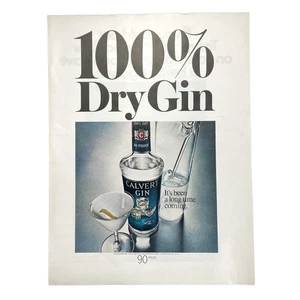1968 Calvert 100% Dry Gin Vintage Print Ad - Picture 1 of 1