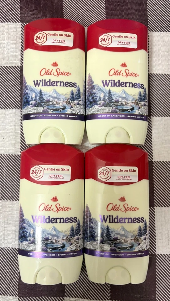 Old Spice, Wilderness con antiprespirante de lavanda paquete de 2,6 oz x 4 caducidad 2027 Foto 1 de 1