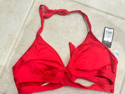 New Ladies XL Swimsuit Bikini Red Top Mossimo Wrap Triangle Sexy - Image 1 of 3