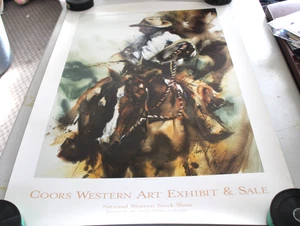 NATIONAL WESTERN STOCK SHOW ART EXHIBIT 2000 POSTER signed by Chris Owen - Picture 1 of 3