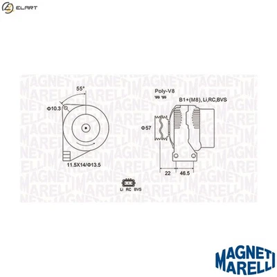 ALTERNATOR 063731958010 FOR LAND ROVER DISCOVERY/IV LR4/SUV 276DT 2.7L 6cyl - Image 1 of 4
