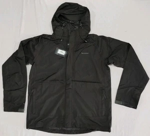 Torpedo7 Hooded Full Zip Windbreaker Rain Jacket Black Adult Size Large NEW - Picture 1 of 15