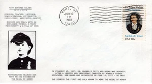 Mary Edward Walker, Rom, NY 1982 FDC20229 - Bild 1 von 1