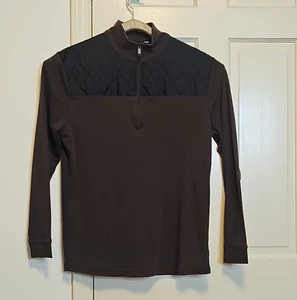 Cam Newton MADE 1/4 Zip Large Pullover Langarm Pulli braun & schwarz weich - Bild 1 von 12
