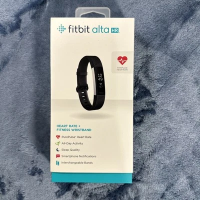 Pulseira Fitbit pequena prata alta HR rastreador de atividade fitness frequência cardíaca - Imagem 1 de 4