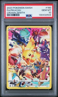 Pikachu 160 2023 Pokemon Sword And Shield Crown Zenith PSA 10 - Image 1 of 2