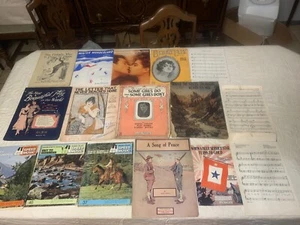 Lot of Vintage Piano Sheet Music - Easy Play Speed Music / Guitar / Vocals - Picture 1 of 1