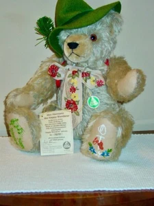 Max Hermann Musical Mohair Jointed Plays " Happy Wanderer " Teddy Bear EXCELLENT - Picture 1 of 3