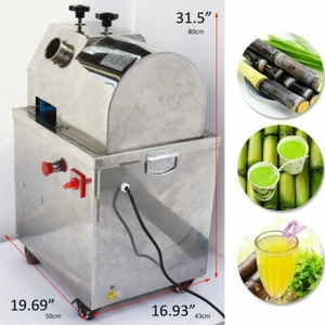 Techtongda 110V New Electric Sugar Cane Juicers big Capacity Juice Three Rolls - Picture 1 of 6