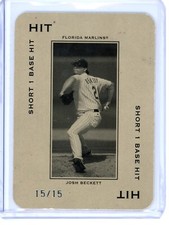 2005 Donruss Throwback Threads Ball Long 1 Base Hit 15 /15 Josh Beckett #PG-57