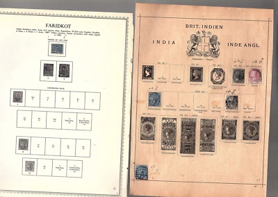 Sellos de la India en páginas de álbum surtidas más de 450 sellos 901,55. cv (mb27 Foto 1 de 4