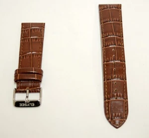 Neu Elysee Uhrenband Uhrenarmband 205mm lang Leder braun 22mm Band E619 - Picture 1 of 2