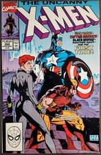 X-men The Uncanny #268 Wolverine, Black Widow & Captain America Jim Lee Cover FN