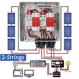 0% MwSt. Solar Anschlusskasten DC Überspannungsschutz T2 Photovoltaik 2-Strings - Bild 1 von 7