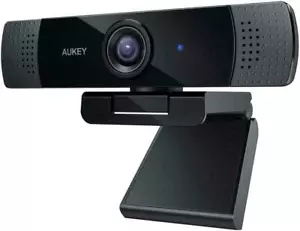 Aukey Webcam Full HD 1080p Video, Stereo Microphone, USB, Windows, Mac, Android - Picture 1 of 10