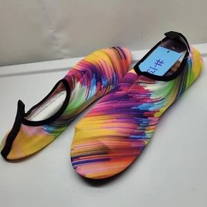 YALOX Water Shoes Women's Outdoor Beach Swimming Aqua Rainbow Socks Size 13 - Picture 1 of 14