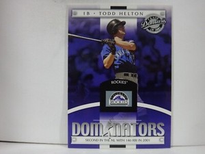 2001 Donruss Class Of 2001 Dominators Todd Helton #DM-26