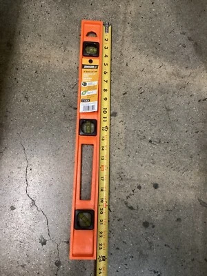 Johnson Structo-Cast 24 in Plastic I-Beam Level Tool 7724-O 3 Vial - Orange - Image 1 of 3