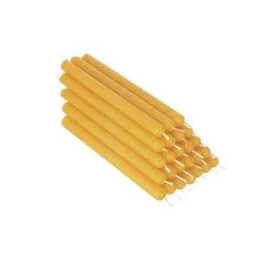 25x Gelbe Bienenwachs 12cm Tafelkerze Ritualkerze Osterkerzen Farbig 36341 - Picture 1 of 1