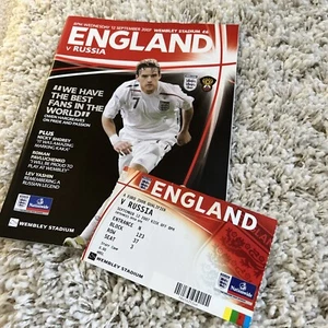 England v Russia Programme & Ticket, Euro 2008 Qualifier, 12 September 2007. - Picture 1 of 9