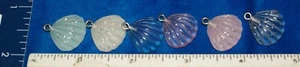 Set of 19- Seashells Sparkly Glittery Charms Jewelry Craft Fast Shipping - Picture 1 of 19