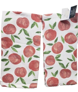 Set of 2 Same Printed Kitchen Towels (15" x 25") FRUITS, PEACHES MS - Picture 1 of 13