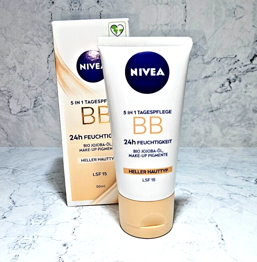 NIVEA BB Creme 5in1 helle Haut  50ml 24H Tages Pflege Jojoba öl Neu - Bild 1 von 1