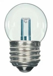 S11 LED Clear Light Bulb - Medium base - 1.2W - 120V - 2700K - SATCO-S9160 - Picture 1 of 1