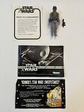 Star Wars HIGH GRADE Boba Fett w Mail Away NOTE TO CONSUMERS Vintage 1979 Kenner