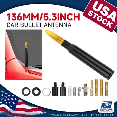 Mástil de antena dorado negro estilo bala de 5,3" para Ford F-350 Super Duty 2009-2019 Foto 1 de 4