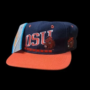 De colección 1980 Oregon State University Beavers Deporte SnapBack Sombrero Firmas Eds Oeste - Imagen 1 de 5
