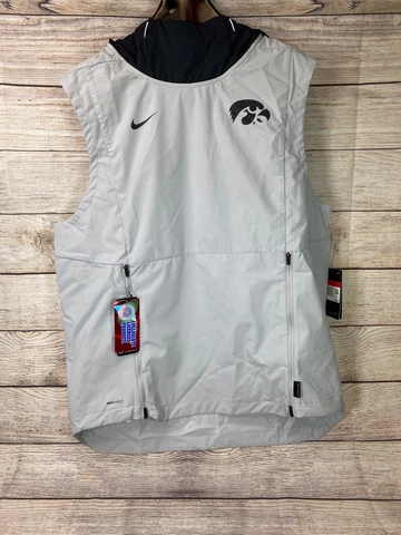 Iowa Hawkeyes Nike Shield Fly Rush Gray Hoodie Vest Wind Jacket Men's size 3XL Cover