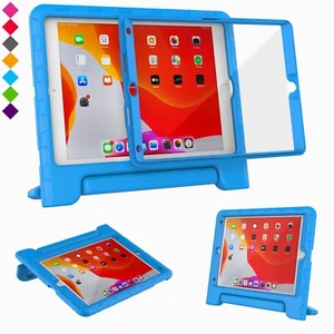 Built-in Screen Protector Kids iPad Case 10.2" 9th/8th/7th (Gen) 2021 Foam Cover - Picture 1 of 65