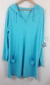 Coolibar Women's Catalina Beach Cover-Up Dress UPF 50 + Size -XXL Blue Dream - Picture 1 of 12