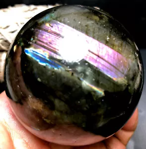 466g 68mm Púrpura Labradorita Cristal Natural BOLA ESFERA Pulido Z530 - Imagen 1 de 10