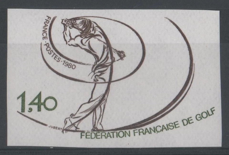 FRANCE YVERT 2105 SCOTT 1714 " GOLF 1F40 IMPERF 1980 " MNH VVF  M118 - Image 1 of 1