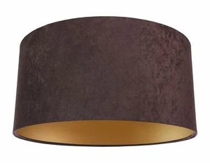 Sospensione Braun Oro Tessuto Ø40cm Velour Ottica Lampada a Pranzo Soggiorno - Foto 1 di 1