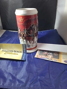 2004 Budweiser Holiday 25th Anniversary Stein with the Clydesdale's CS 608 - Picture 1 of 6