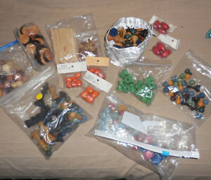 Assort. Wooden Craft Chess Pieces, Chess, Popsicle sticks Beads, Jewelry, Crafts