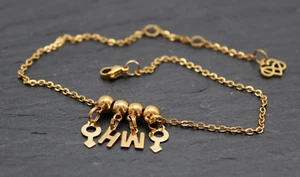 MFM Hotwife Wifesharing Cuckold Fusskette Statement MMF Lifestyle gold HW Edel - Picture 1 of 16